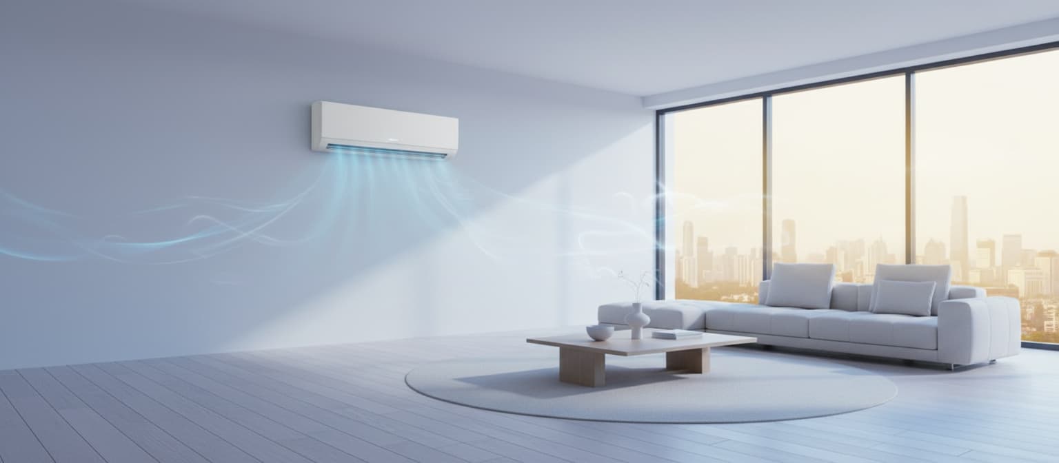 Aire acondicionado en interior moderno